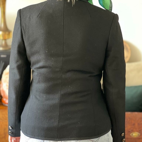 Vintage Suitmaster black wool jacket with velvet trim - Picture 15 of 16